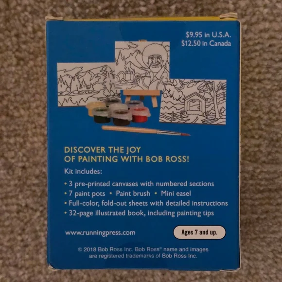 Bob Ross Chia Pet & Paint by Numbers Kit One Size Red Green - Picture 6 of 6